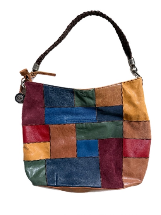 The Sak Handbags - The Sak Multicolor Patchwork Leather Braided Strap Hobo Shoulder Bag Boho